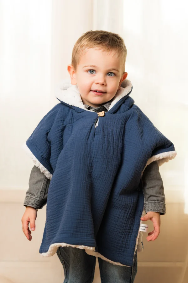 Poncho Bleu marine