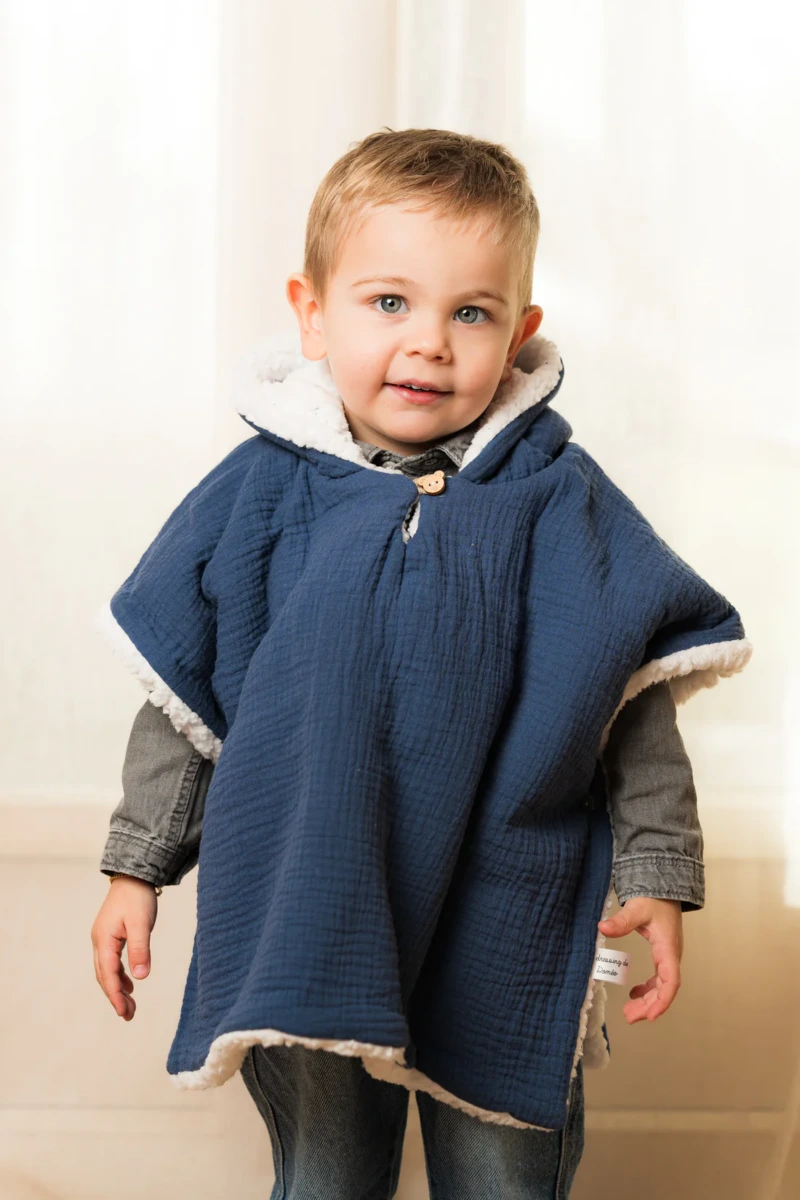 Poncho Bleu marine