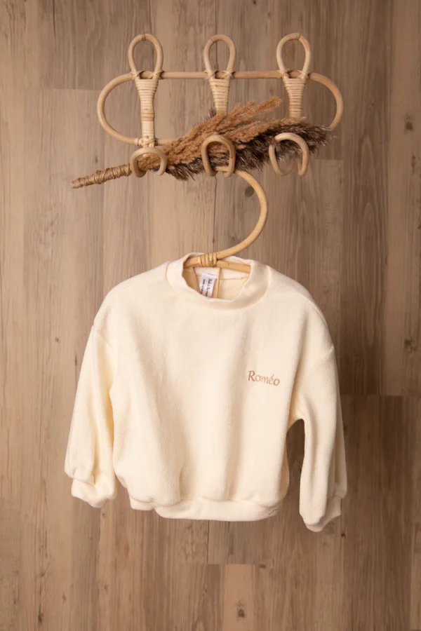 Sweat Bébé beige avec broderie