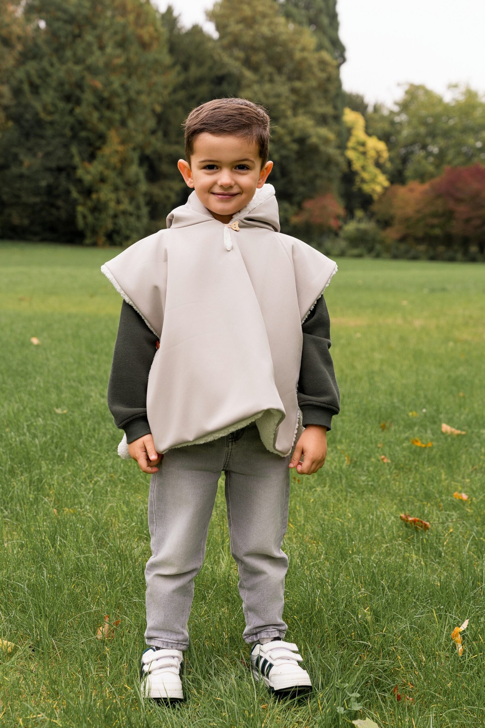 Poncho Imperméable gris – Image 2