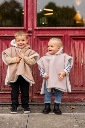 Poncho Imperméable rose pale