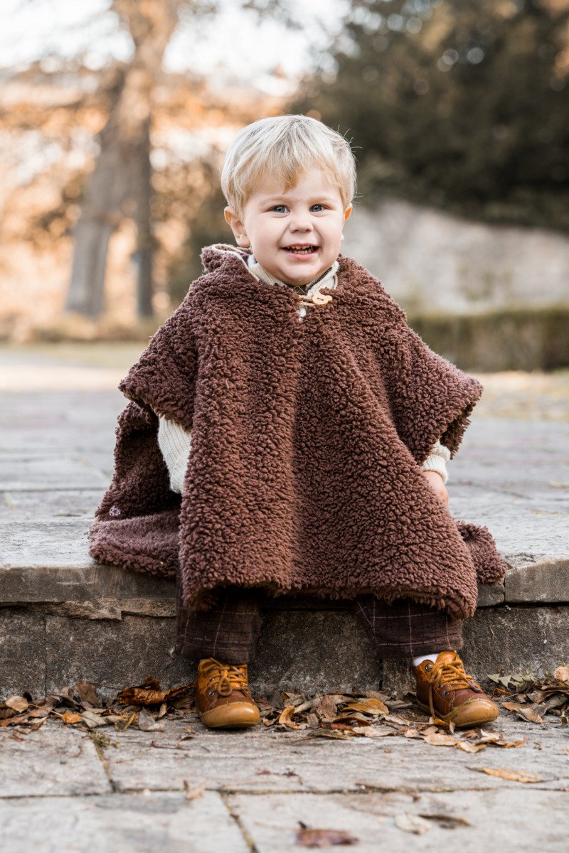Poncho Moumoute marron foncé