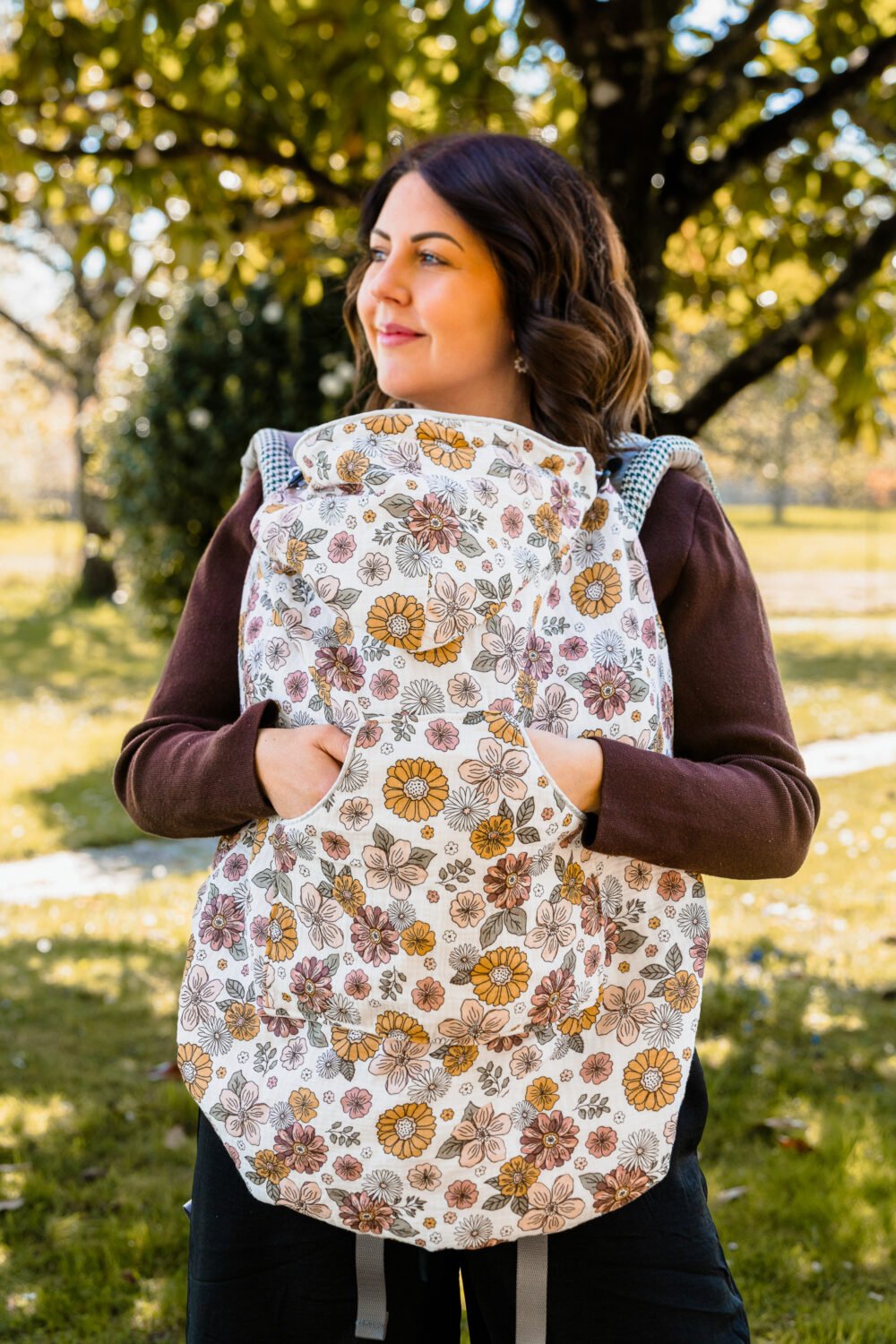 Couverture de portage grosses fleurs – Image 2