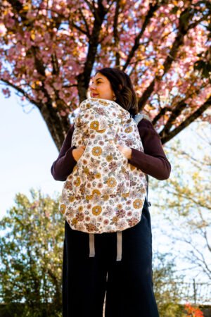 Couverture de portage grosses fleurs