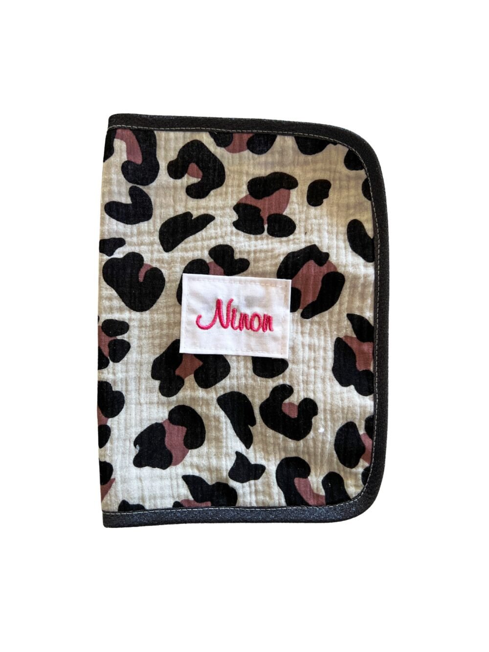Protège carnet de santé léopard