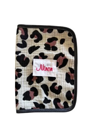 Protège carnet de santé léopard
