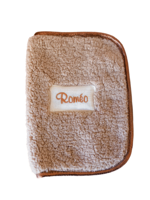Protège carnet de santé moumoute beige
