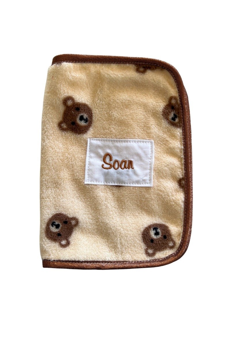 Protège carnet de santé moumoute ourson
