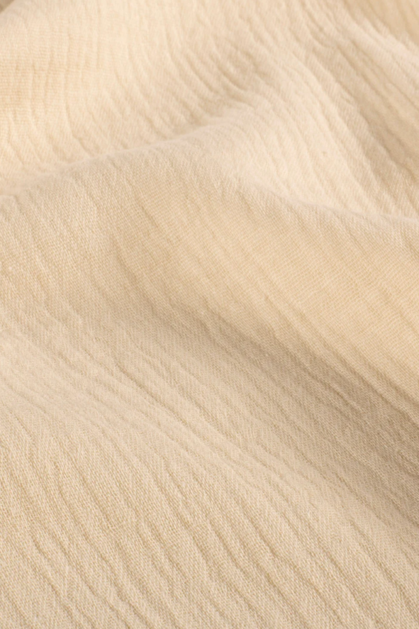 Tissu gaze de coton beige