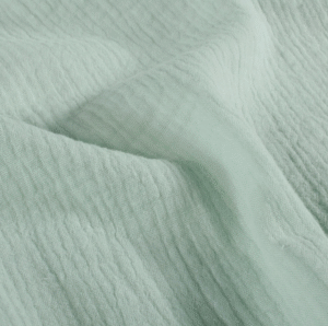 Tissu gaze de coton vert menthe