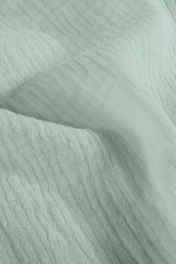 Tissu gaze de coton vert menthe