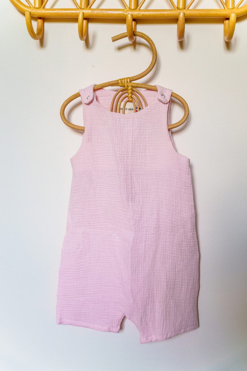 Combinaison gaz de coton rose