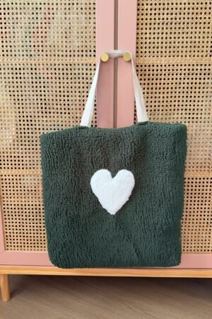 Sac cabas moumoute verte