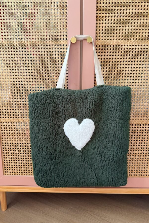 Sac cabas moumoute verte