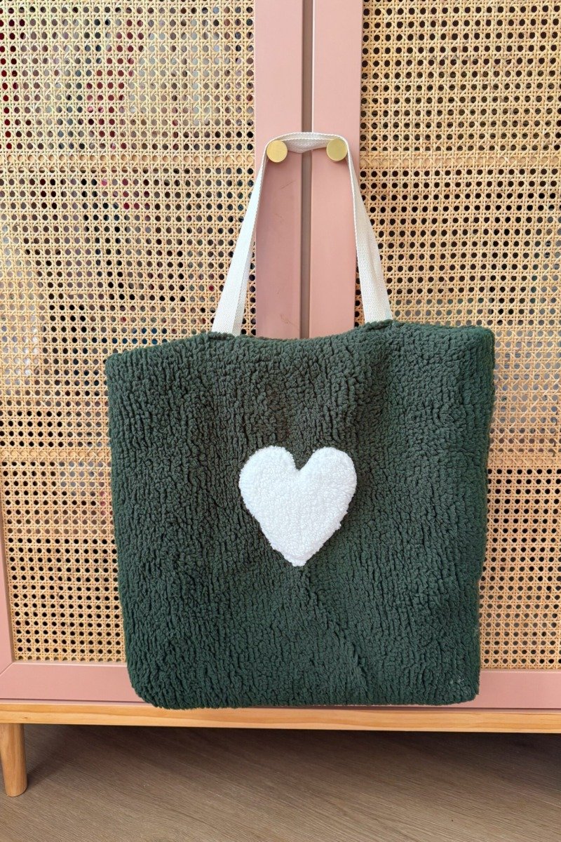 Sac cabas moumoute verte