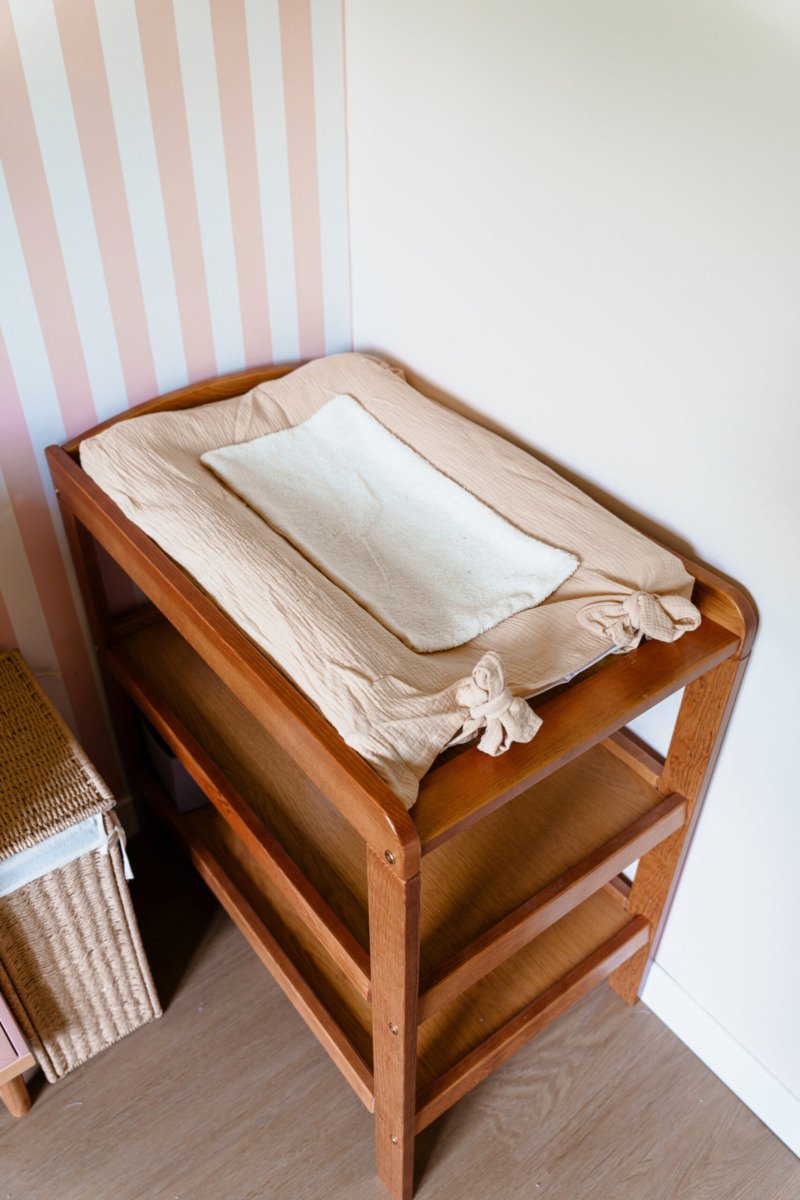 Housse matelas à langer beige