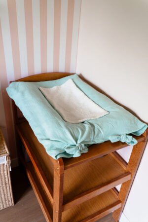 Housse matelas à langer vert menthe