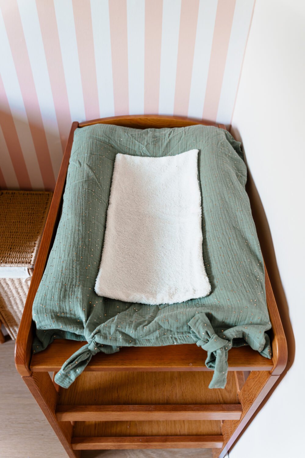 Housse matelas à langer vert sauge – Image 2