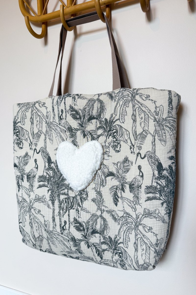 Sac cabas jungle gris