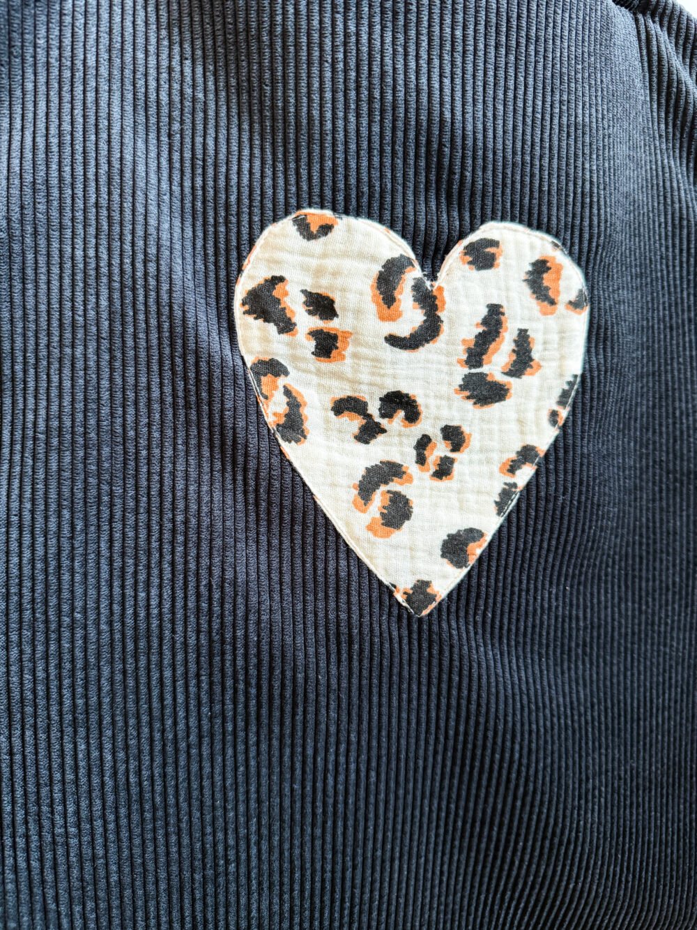 Sac cabas velours noirs/ léopard – Image 2