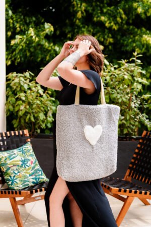 Sac cabas moumoute grise