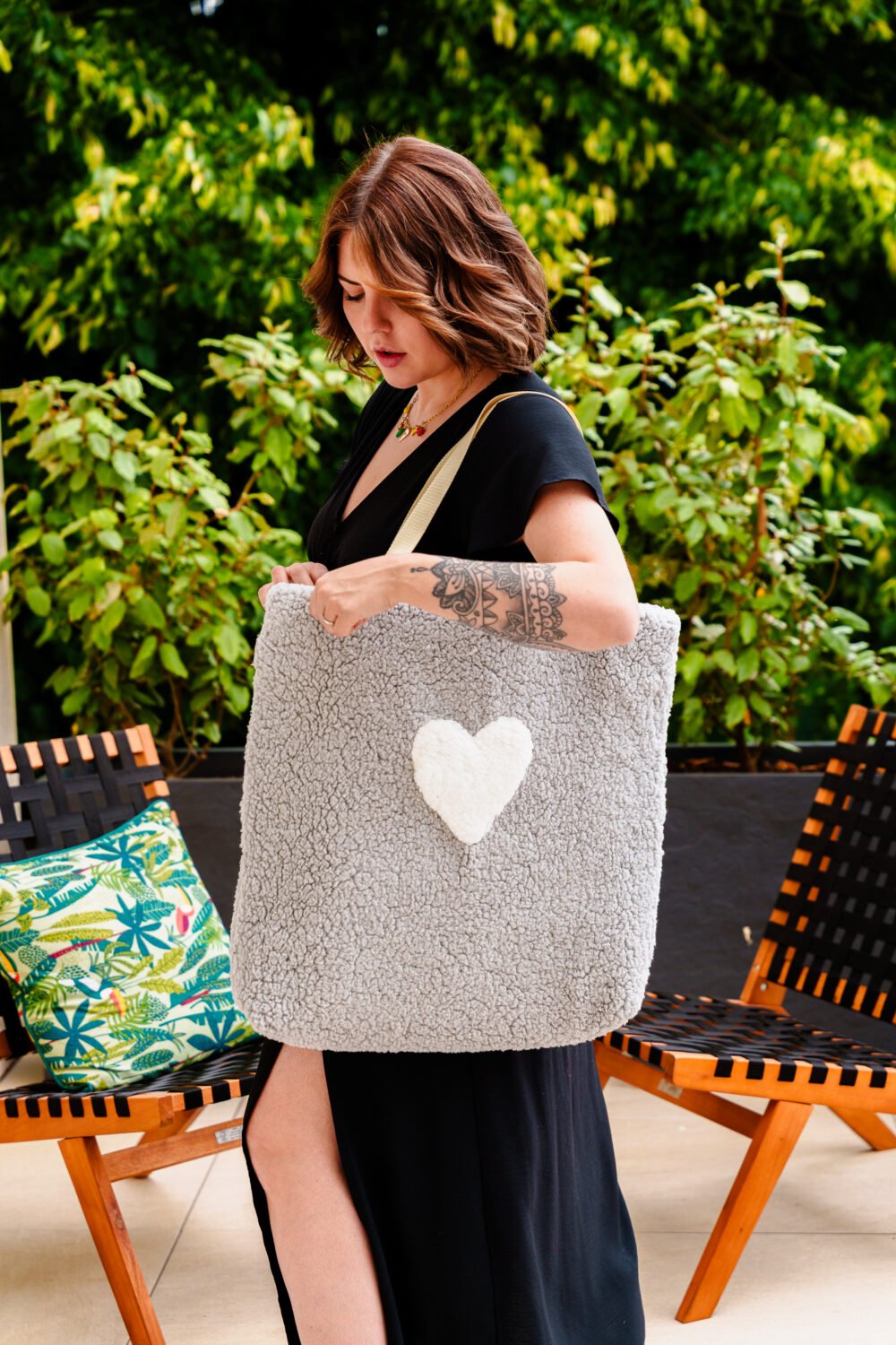 Sac cabas moumoute grise – Image 3