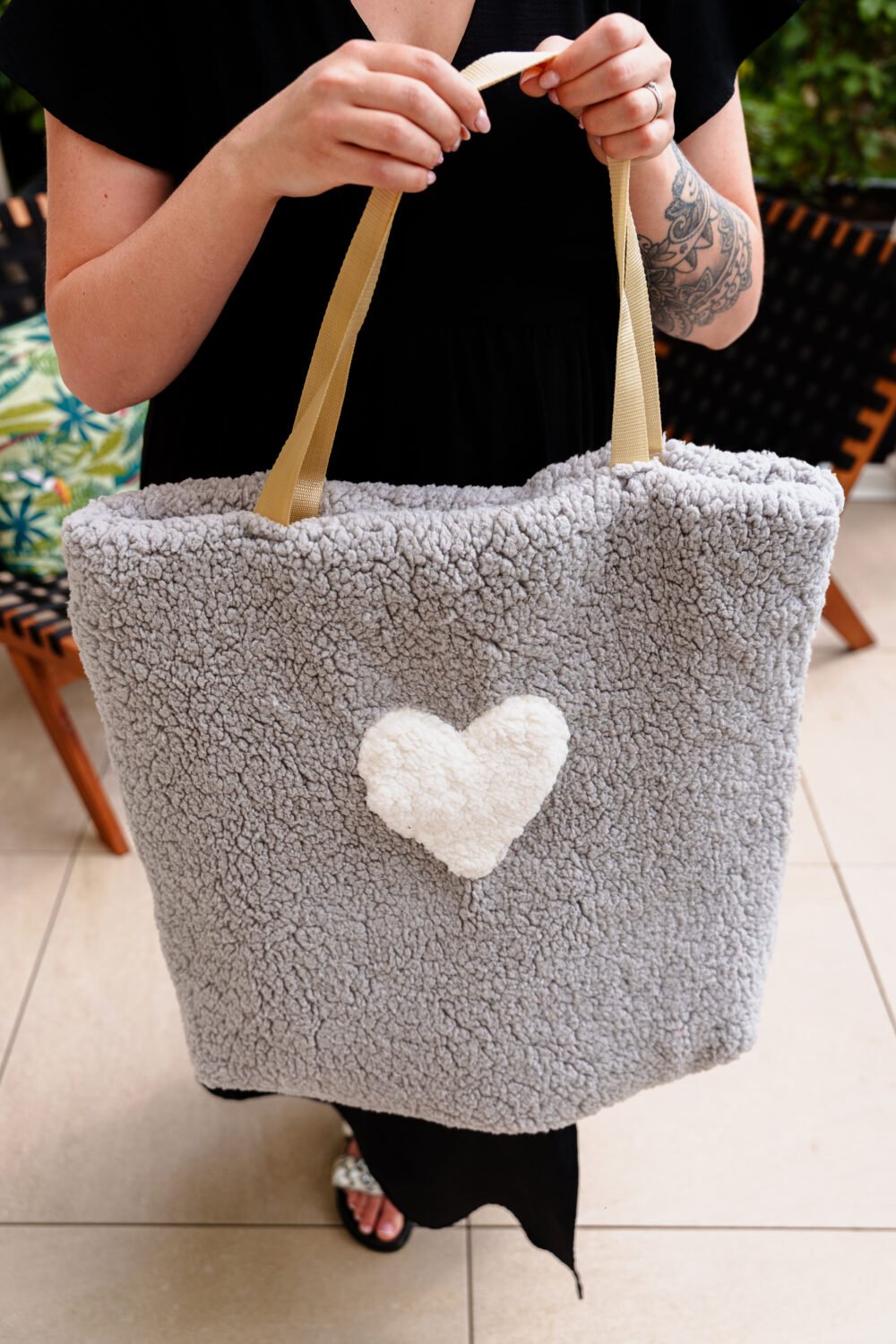 Sac cabas moumoute grise – Image 2