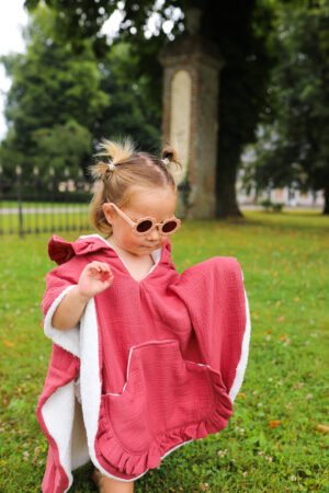 Poncho de bain terracotta