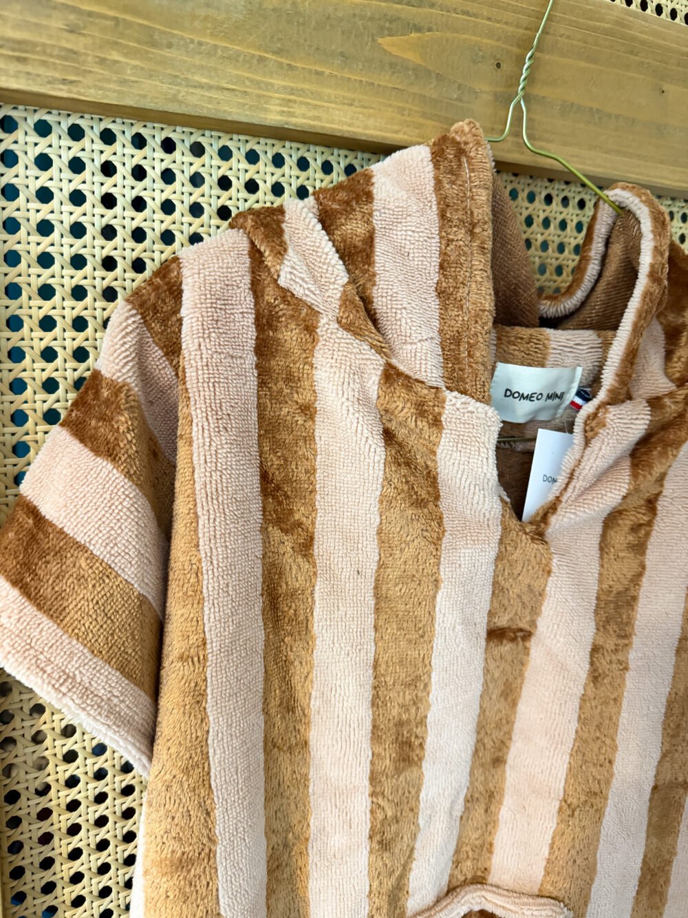 Poncho de bain beige/caramel – Image 2