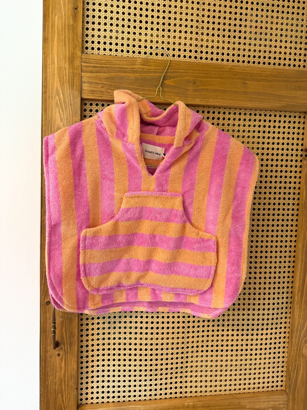 Poncho de bain rose/orange – Image 2