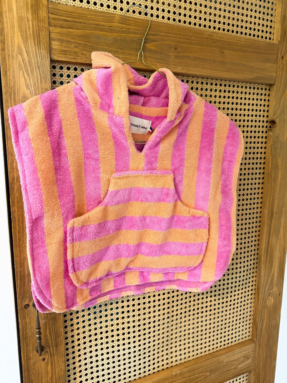 Poncho de bain rose/orange