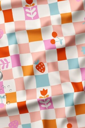 Tissu imperméable damier