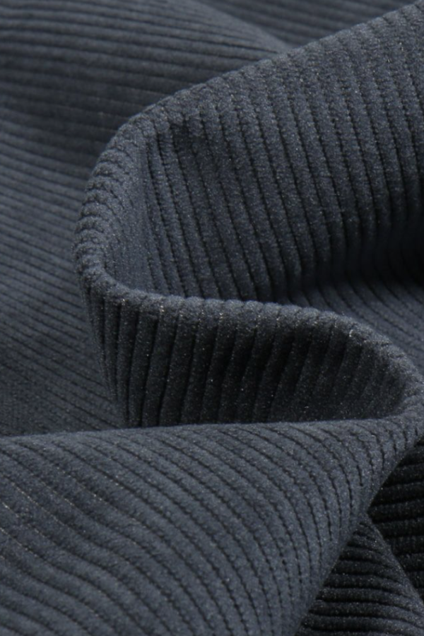 Tissu velours bleu marine