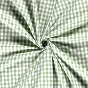 Tissu coton vichy vert