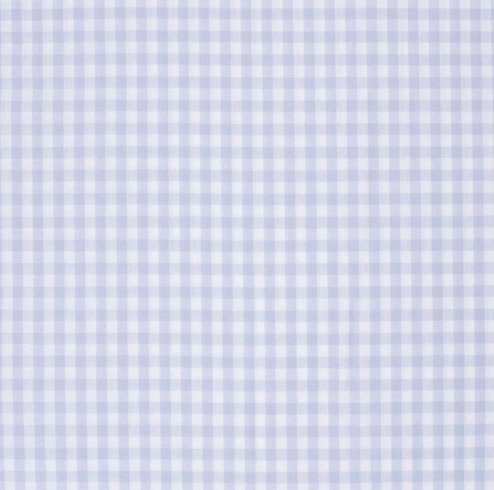 Tissu coton vichy bleu ciel – Image 2