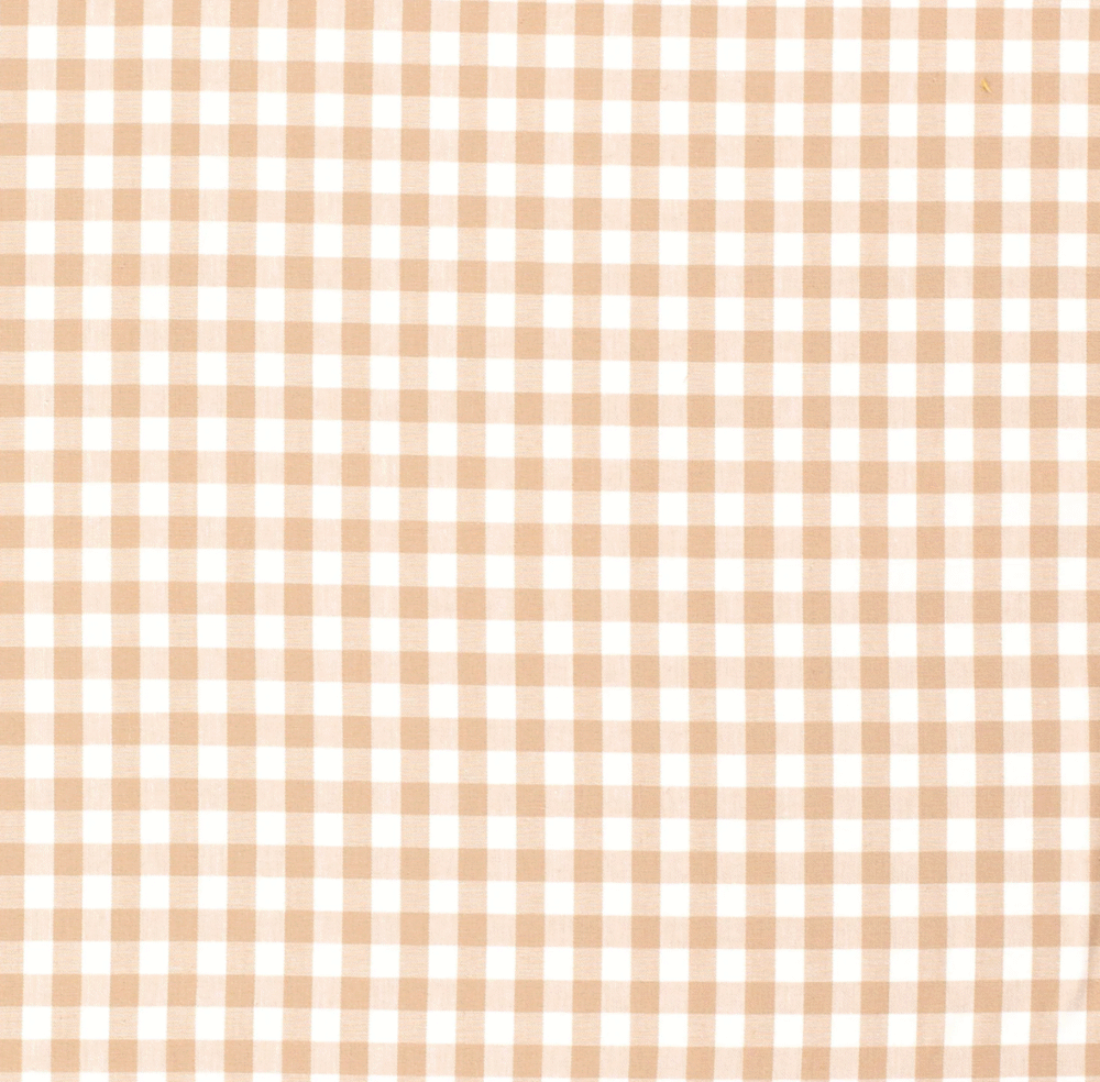 Tissu coton vichy camel