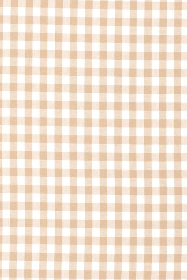 Tissu coton vichy camel