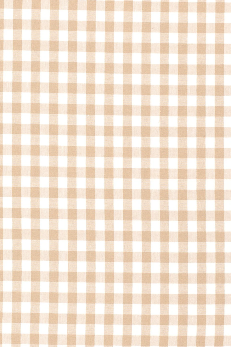 Tissu coton vichy camel