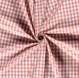 Tissu coton vichy rose