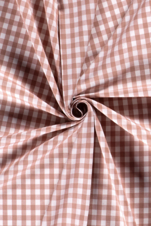 Tissu coton vichy rose