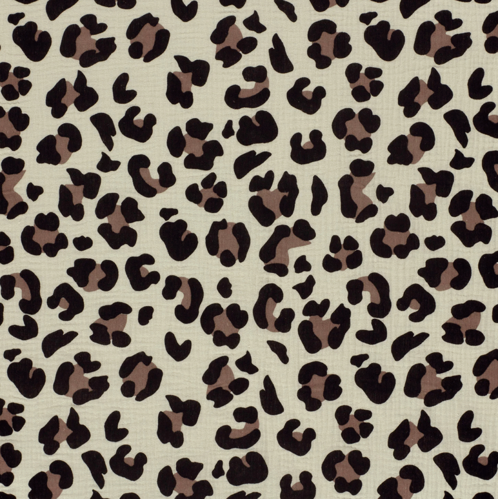 Tissu gaze de coton léopard Ava – Image 2