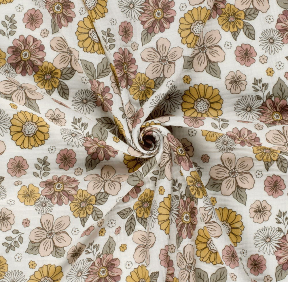 Tissu gaze de coton Aria