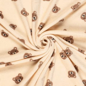 Tissu doudou ourson