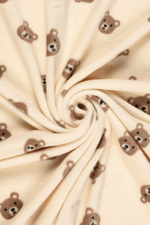 Tissu doudou ourson