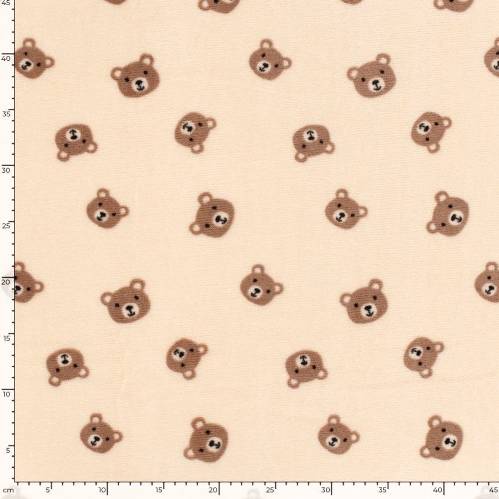 Tissu doudou ourson – Image 2