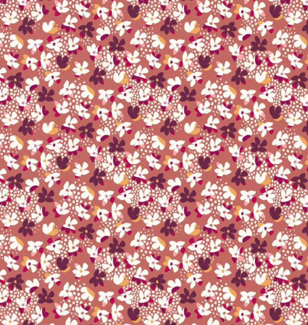 Tissu popeline Rosa