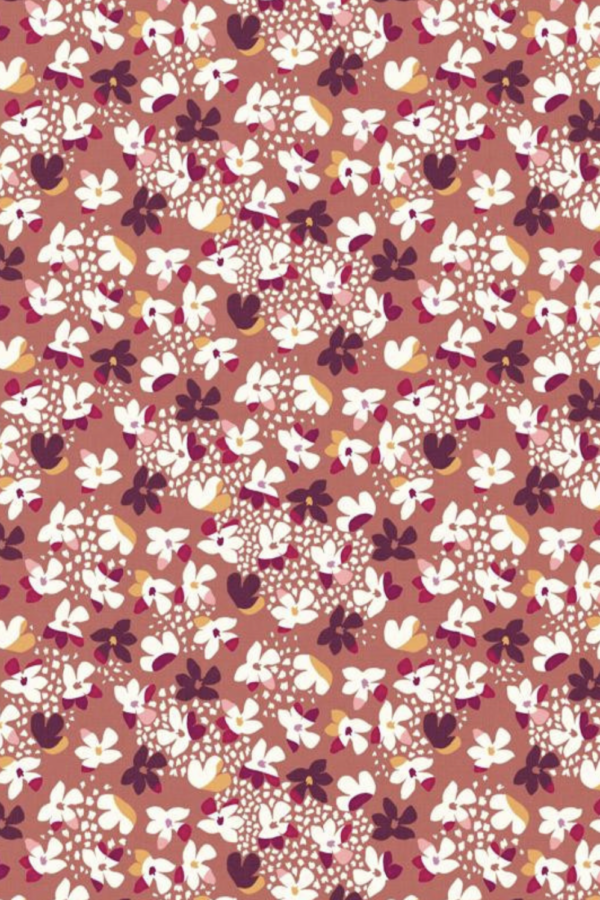 Tissu popeline Rosa