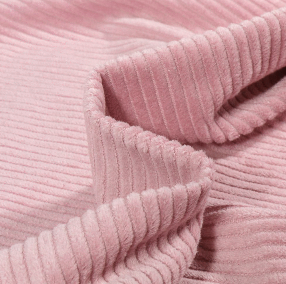 Tissu velours rose
