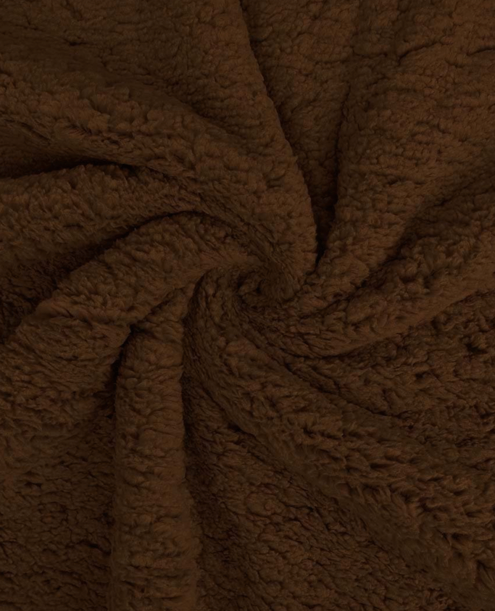 Tissu Sherpa marron