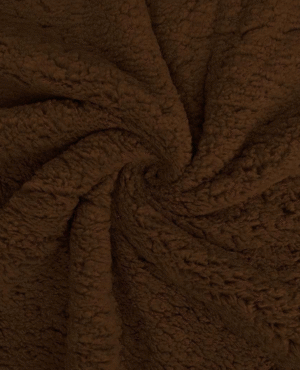 Tissu Sherpa marron
